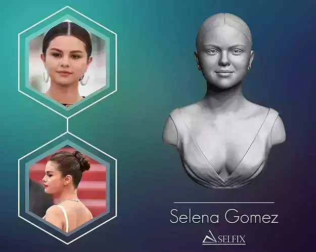 Selena Gomez Bust 3D print model