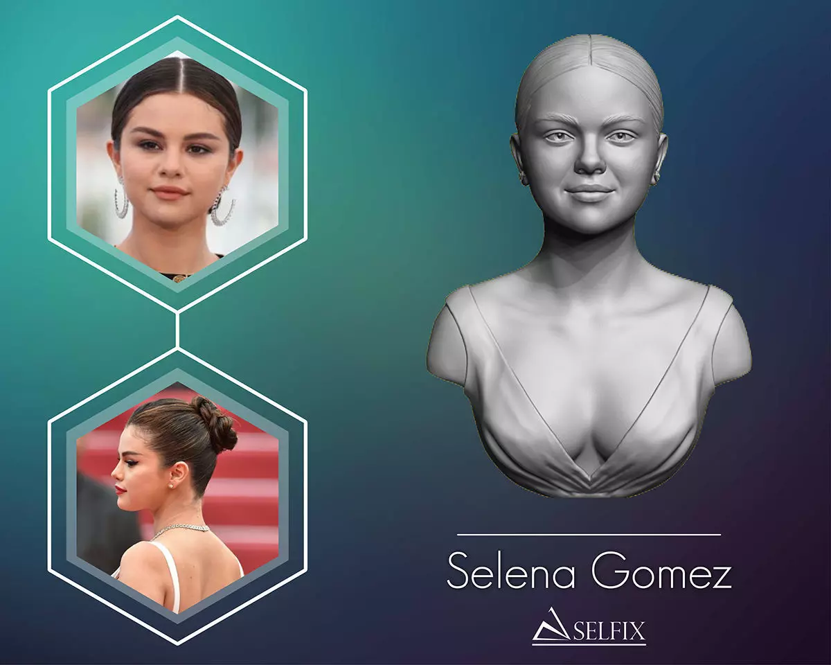 Selena Gomez Bust 3D print model_0