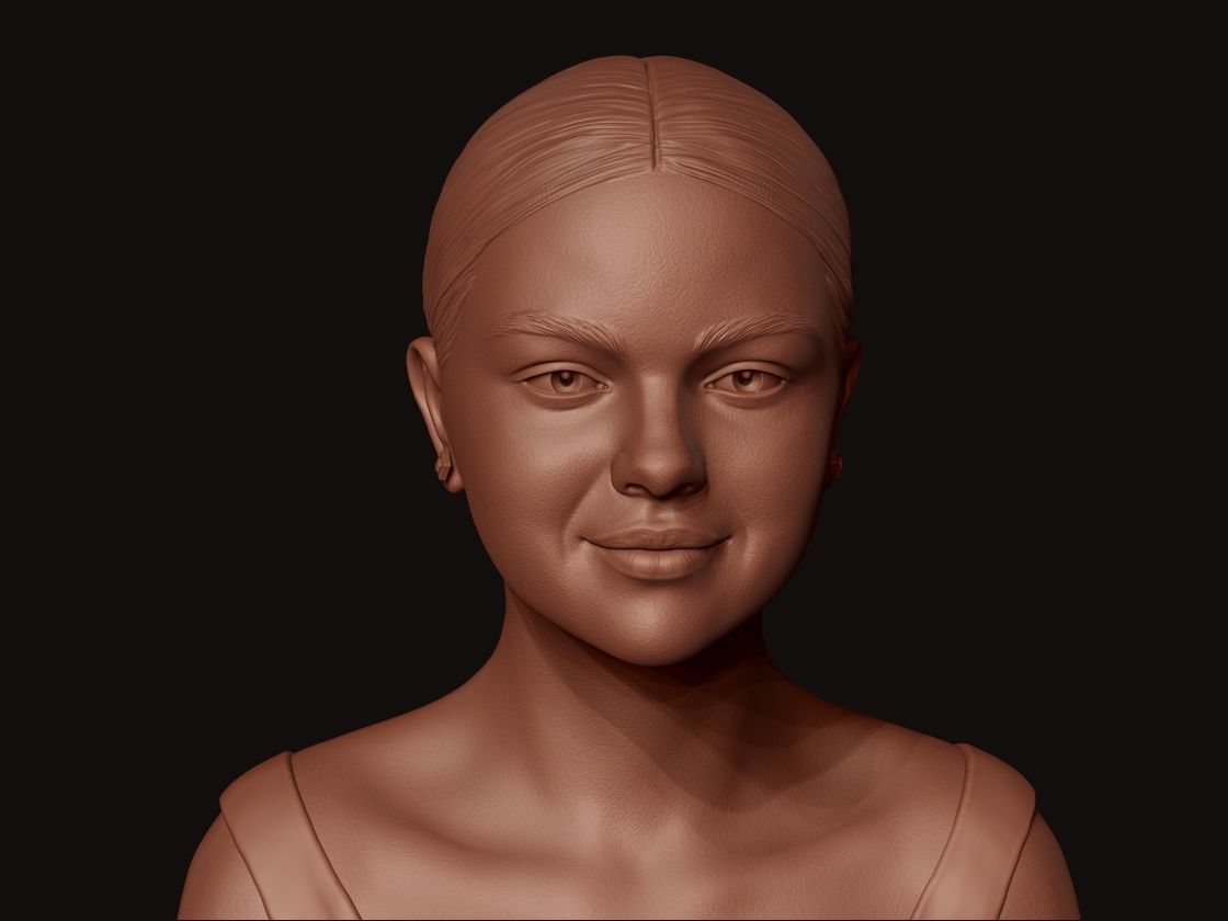 Selena Gomez Bust 3D print model_15