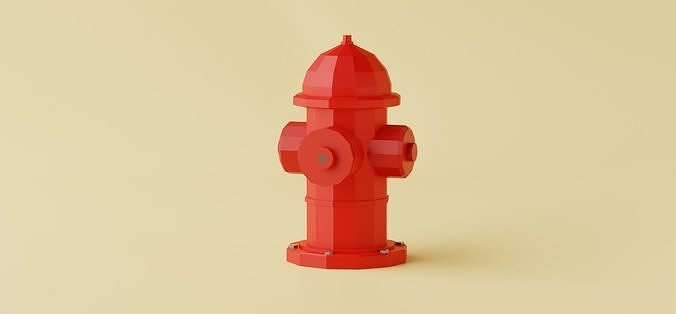 Low-Poly 3D Printing Fire Hydrant 3D print model