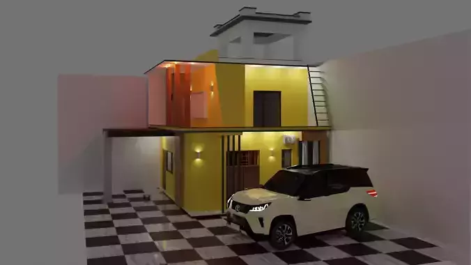 Toyota Fortuner Legender 3D Model For Unity Games  Blender  Low-poly 3D model