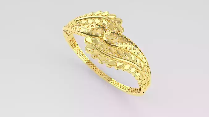 BRACALET gold leaf bangle ring