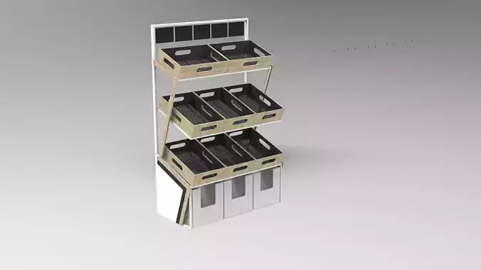 Fruit and Vegetable shelf for supermarket