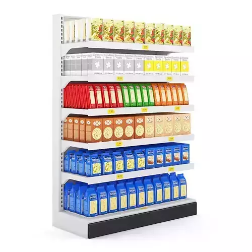 Supermarket Shelf 3D model