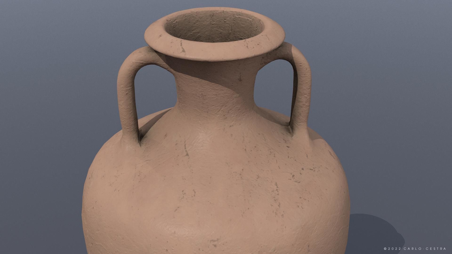 Ancient Greek-Italic Amphora Low-poly 3D model_5