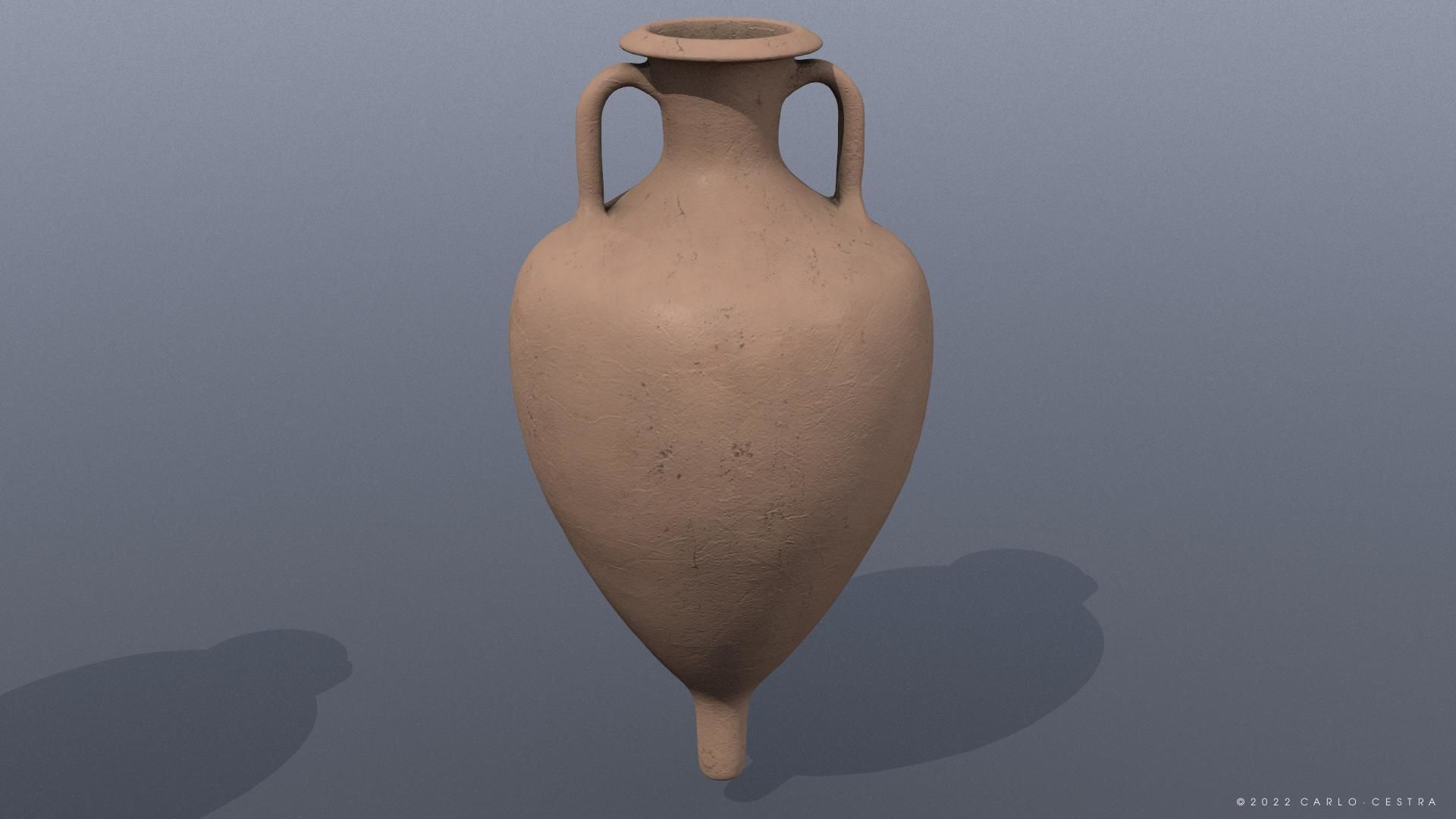 Ancient Greek-Italic Amphora Low-poly 3D model_4