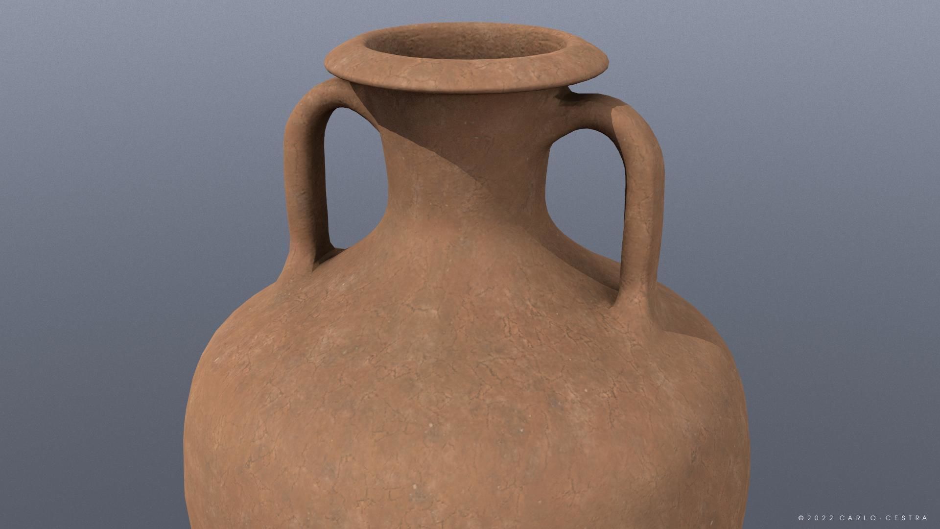 Ancient Greek-Italic Amphora Low-poly 3D model_3