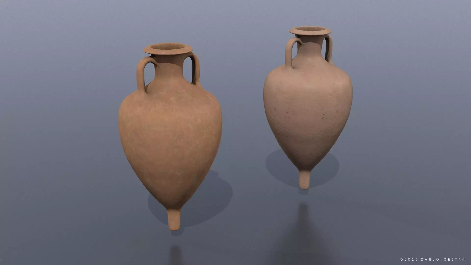 Ancient Greek-Italic Amphora Low-poly 3D model_0