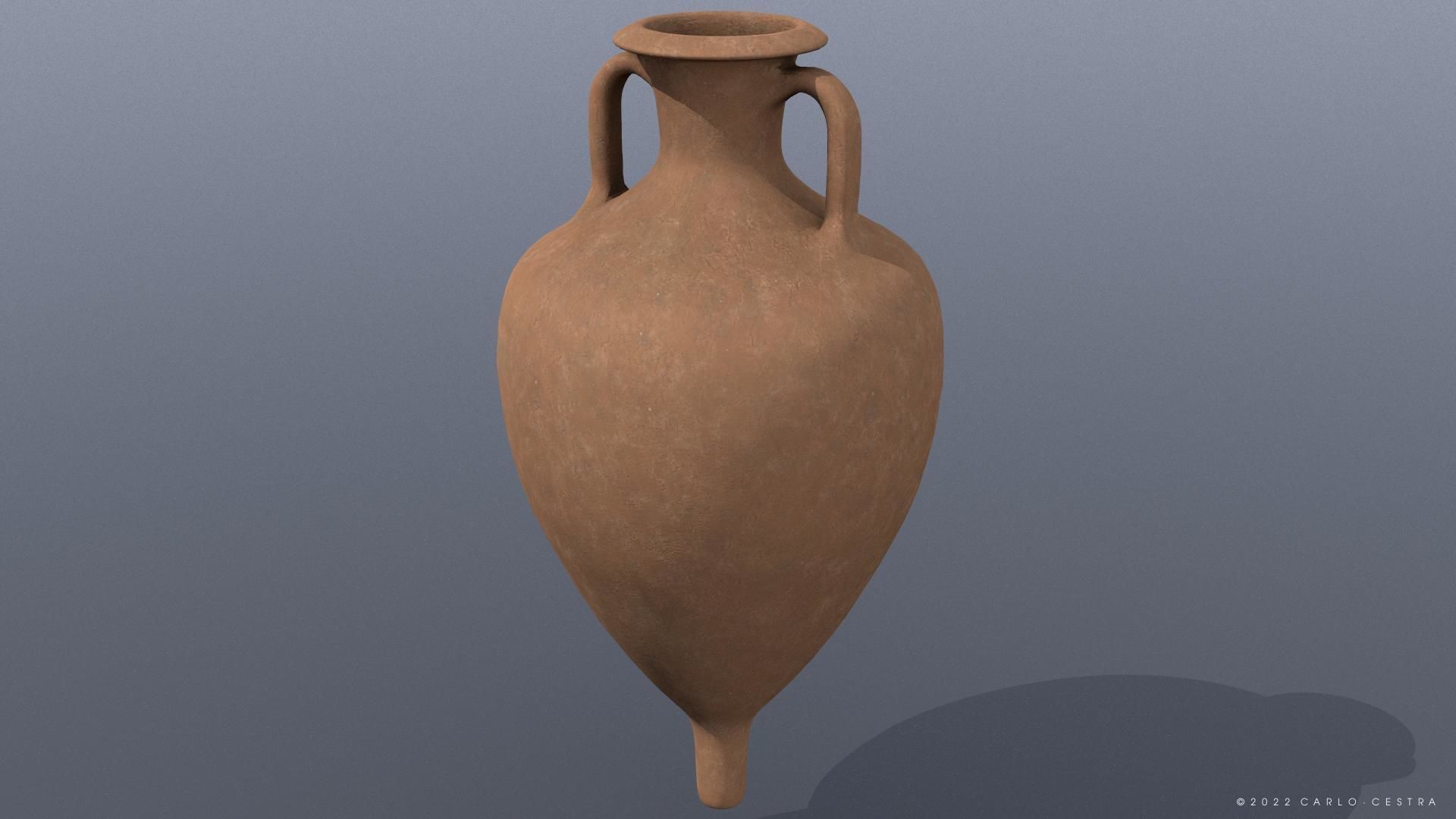 Ancient Greek-Italic Amphora Low-poly 3D model_2