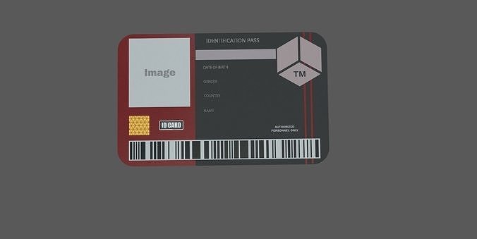 ID Card  Low-poly 3D model