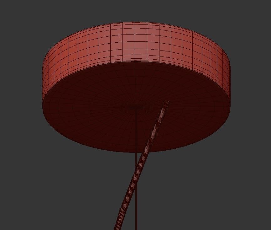 MANDALAY chandelier with three glass globes hanging from it 3D model_2