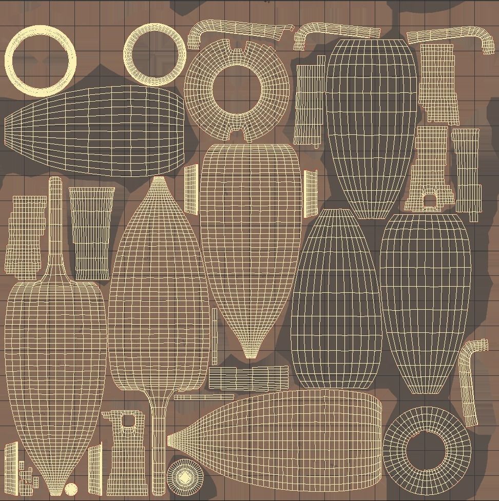 Recent Greek-Italic Amphora Low-poly 3D model_9