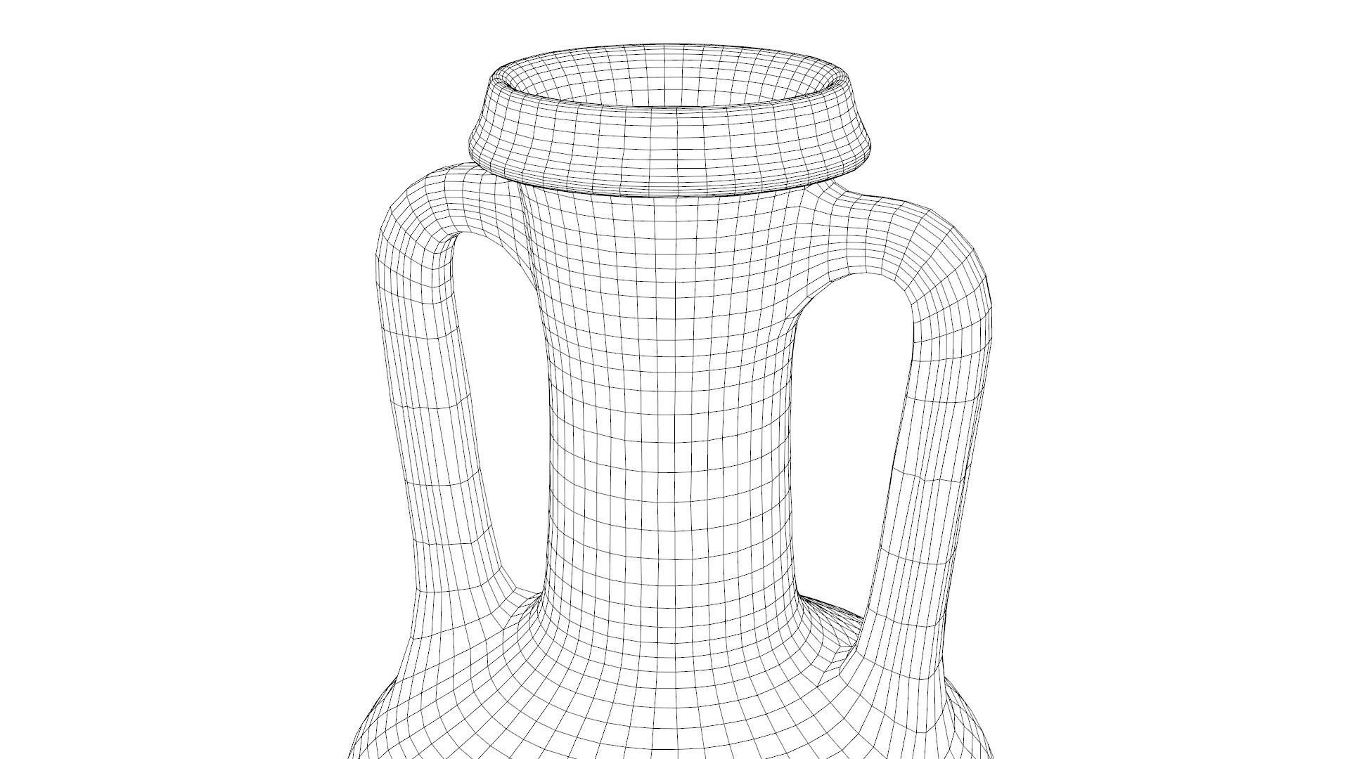 Recent Greek-Italic Amphora Low-poly 3D model_8