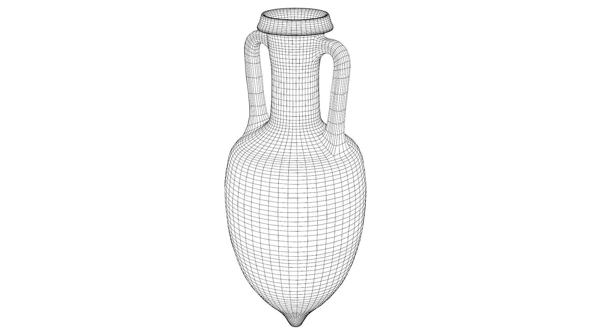 Recent Greek-Italic Amphora Low-poly 3D model_7