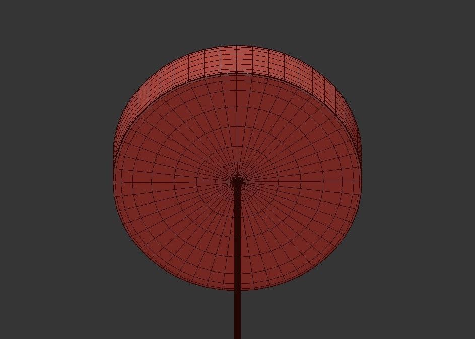 Hanglamp met warte metalen ringen 3D model_2