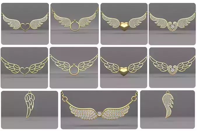 Wings set jewelry collection 