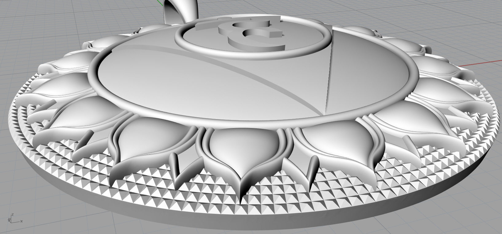 Vishuddha chakra Pendant for printing  3D print model_13