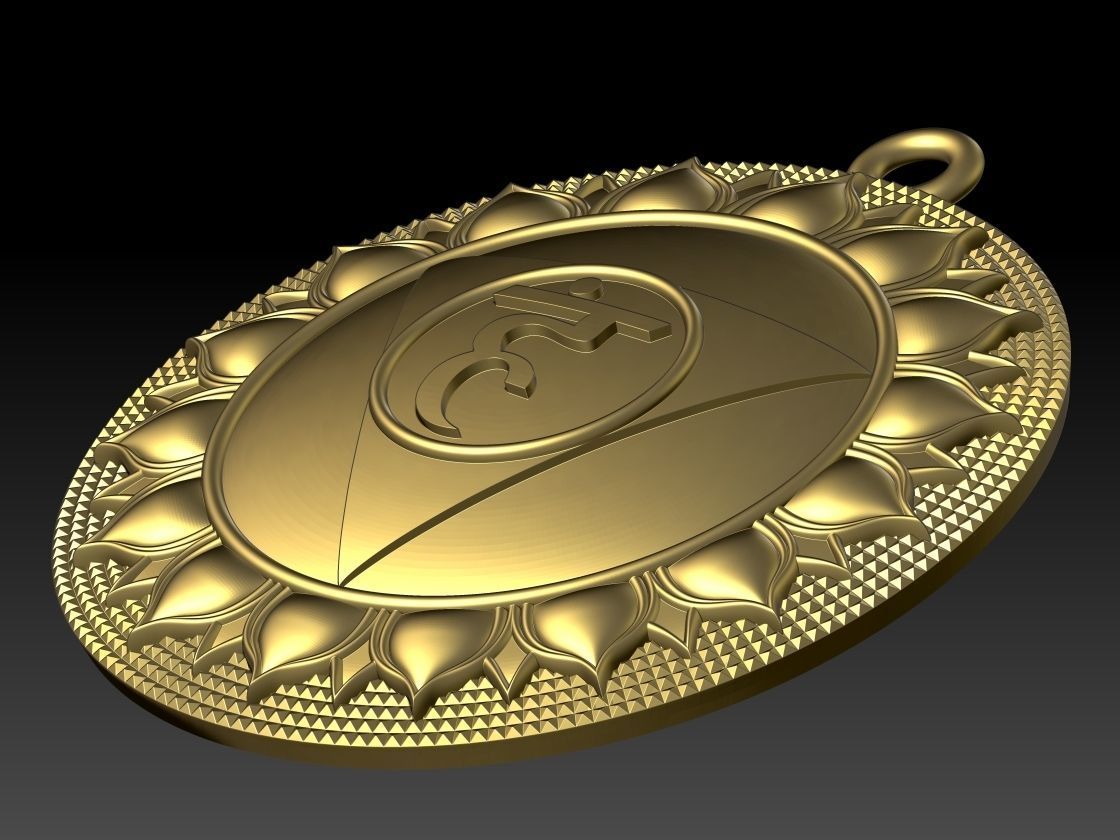 Vishuddha chakra Pendant for printing  3D print model_3