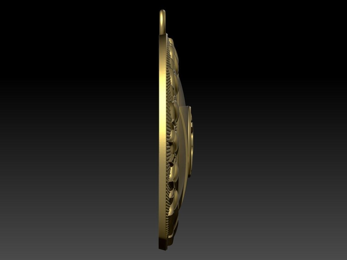 Vishuddha chakra Pendant for printing  3D print model_6