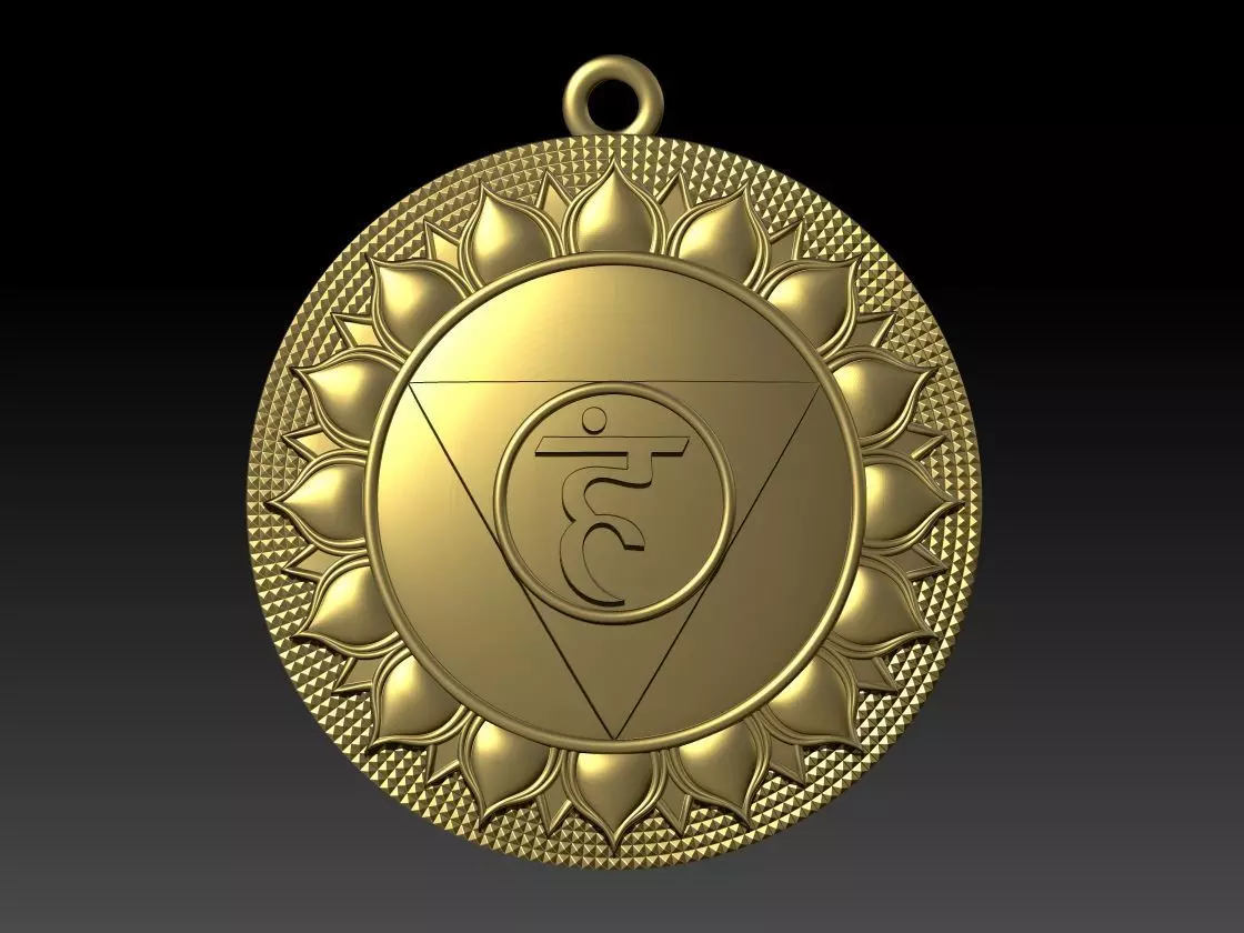 Vishuddha chakra Pendant for printing  3D print model_0