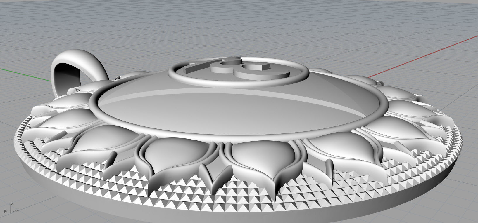 Vishuddha chakra Pendant for printing  3D print model_16