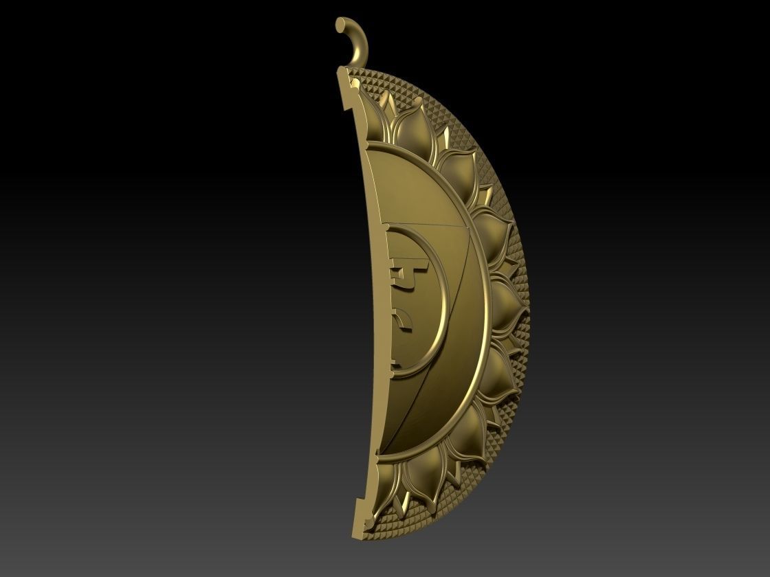 Vishuddha chakra Pendant for printing  3D print model_7