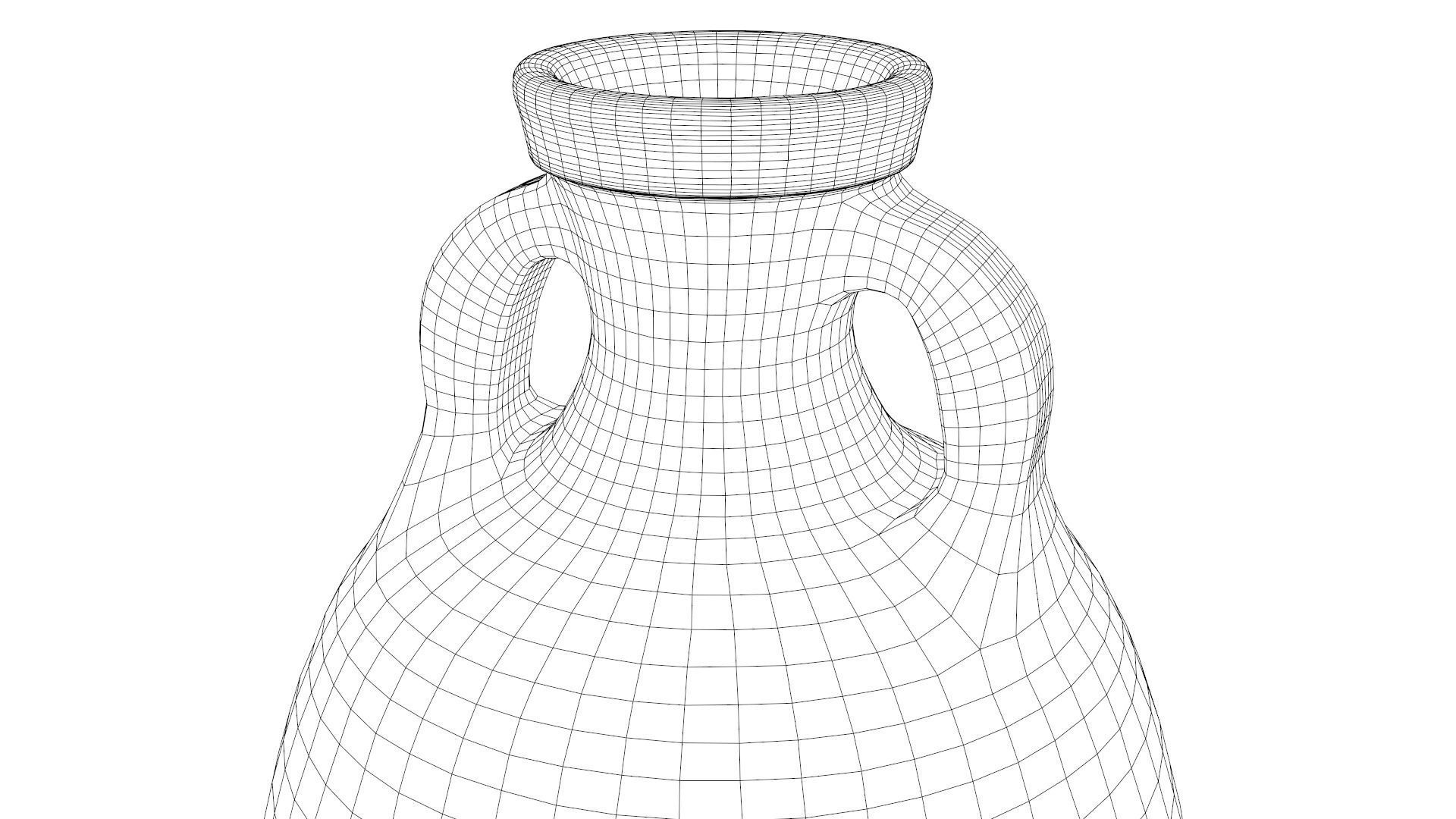 Brindisina type Amphora Low-poly 3D model_8