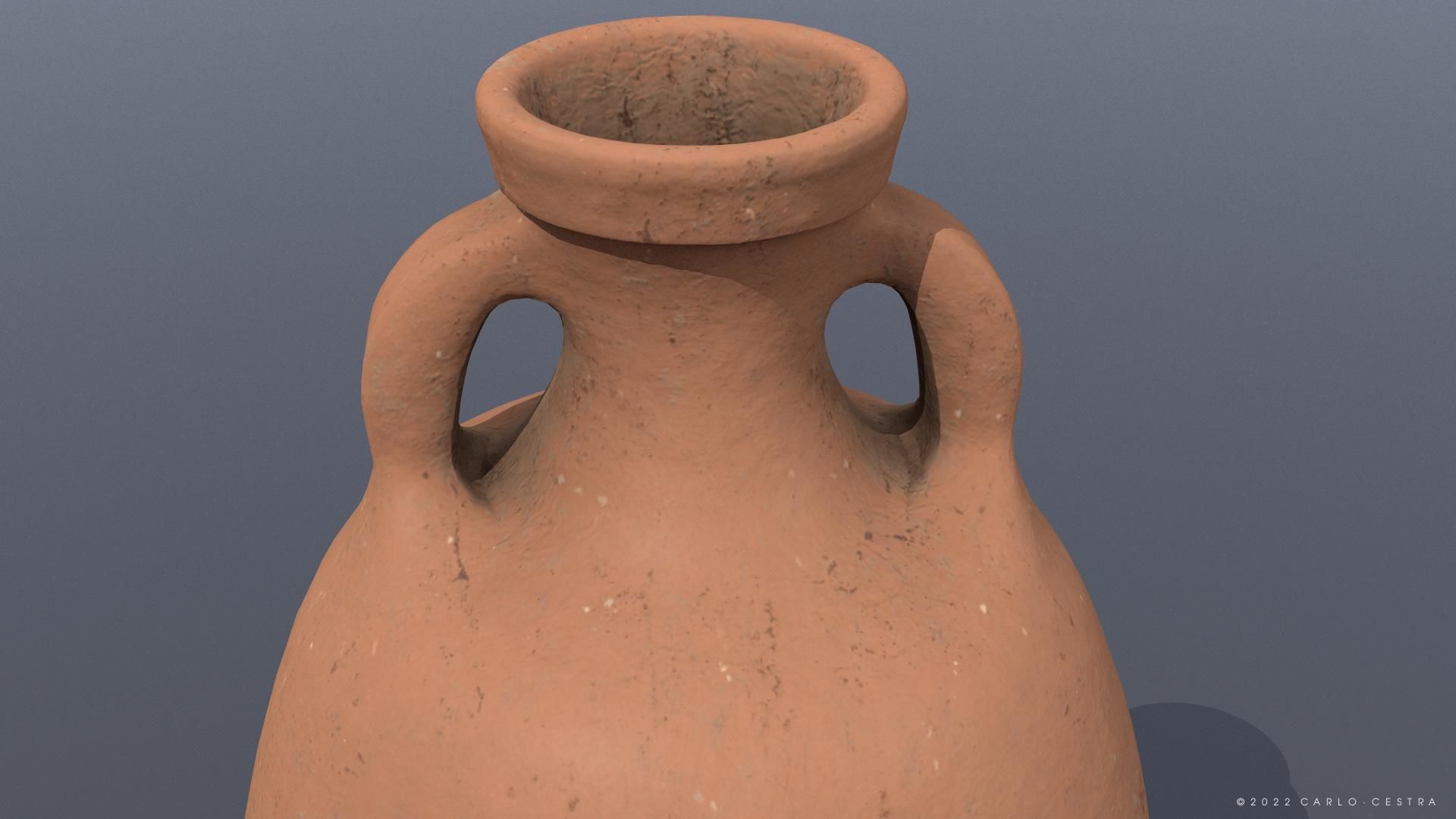 Brindisina type Amphora Low-poly 3D model_5
