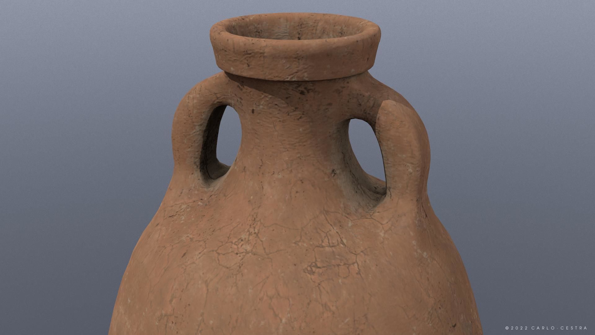 Brindisina type Amphora Low-poly 3D model_3