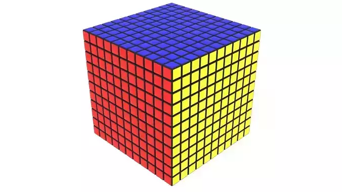 Rubiks Cube 11x11x11 Non Mixed 3D model Rubiks Cube 11x11x11 Non Mixed 3D model
