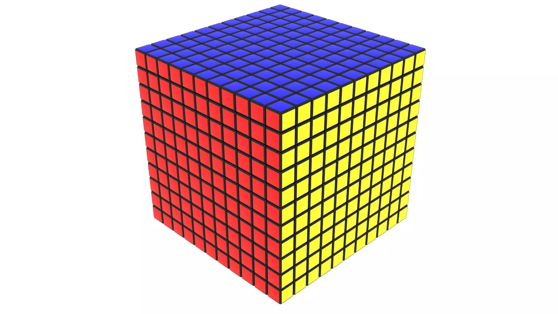 Rubiks Cube 11x11x11 Non Mixed 3D model_0