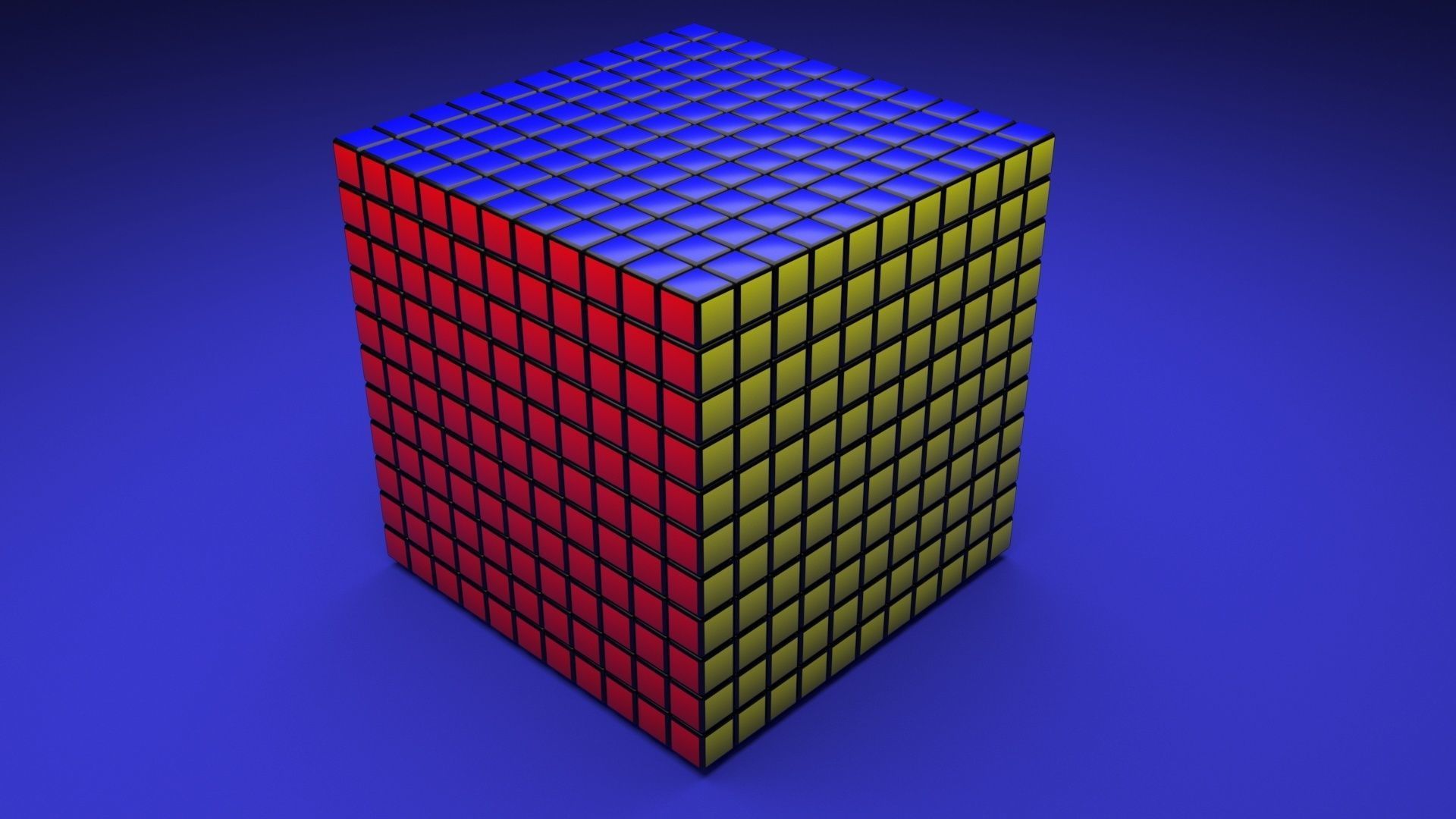 Rubiks Cube 11x11x11 Non Mixed 3D model_10