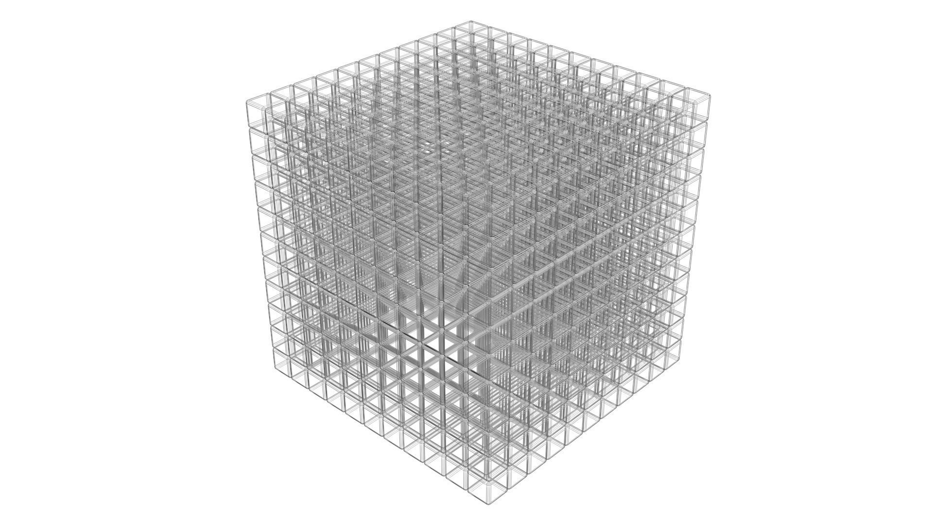 Rubiks Cube 11x11x11 Non Mixed 3D model_7