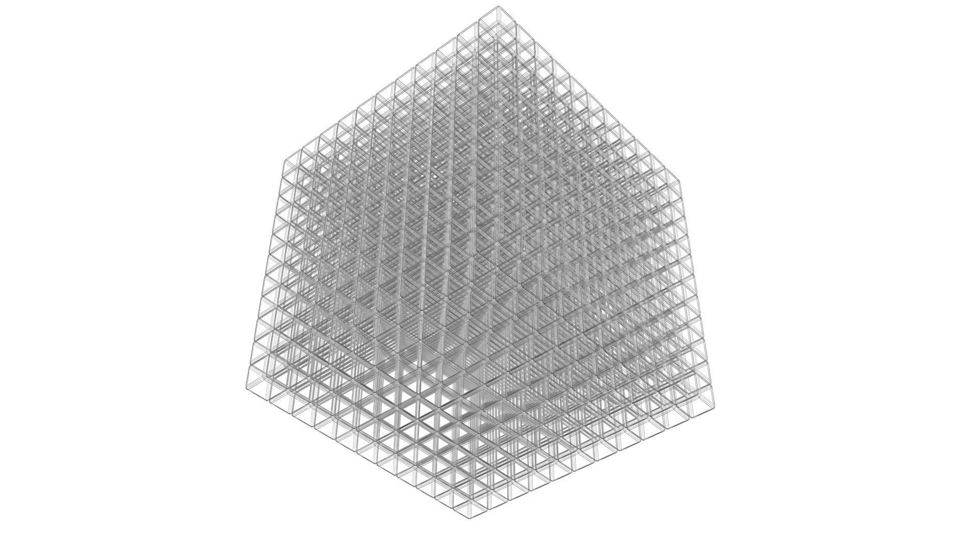 Rubiks Cube 11x11x11 Non Mixed 3D model_8