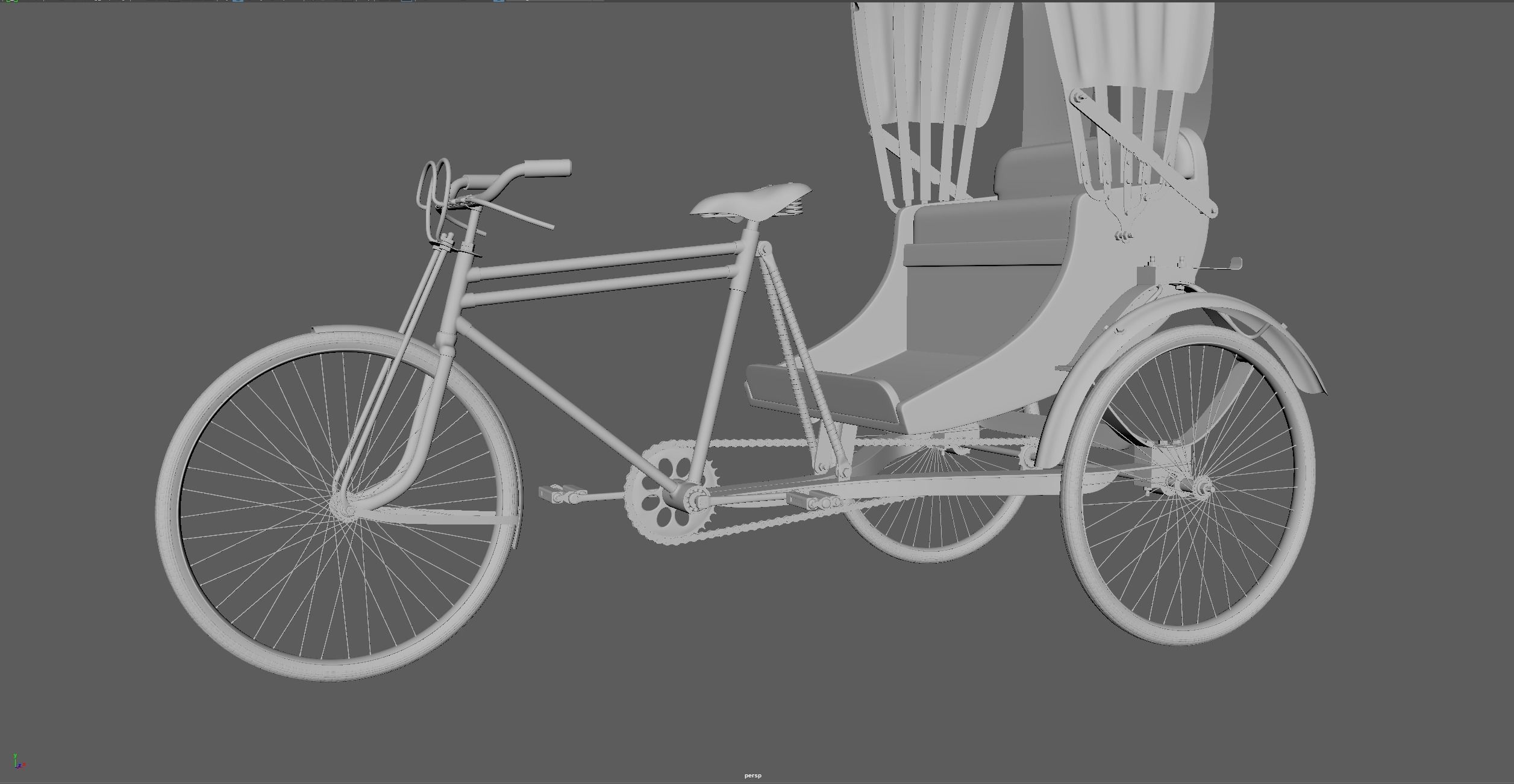Rickshaw Banglai Rickshaw 3D model_7