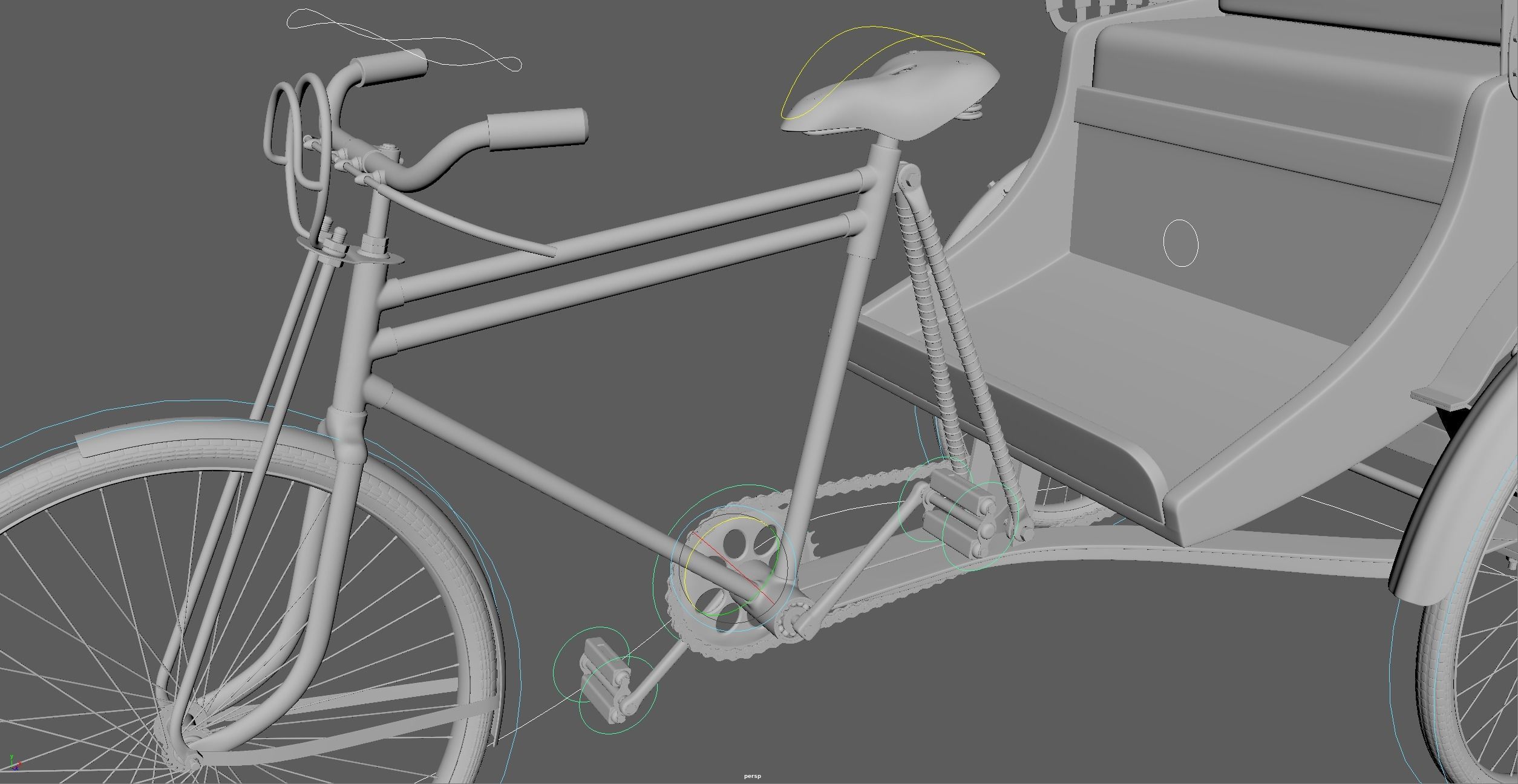 Rickshaw Banglai Rickshaw 3D model_11