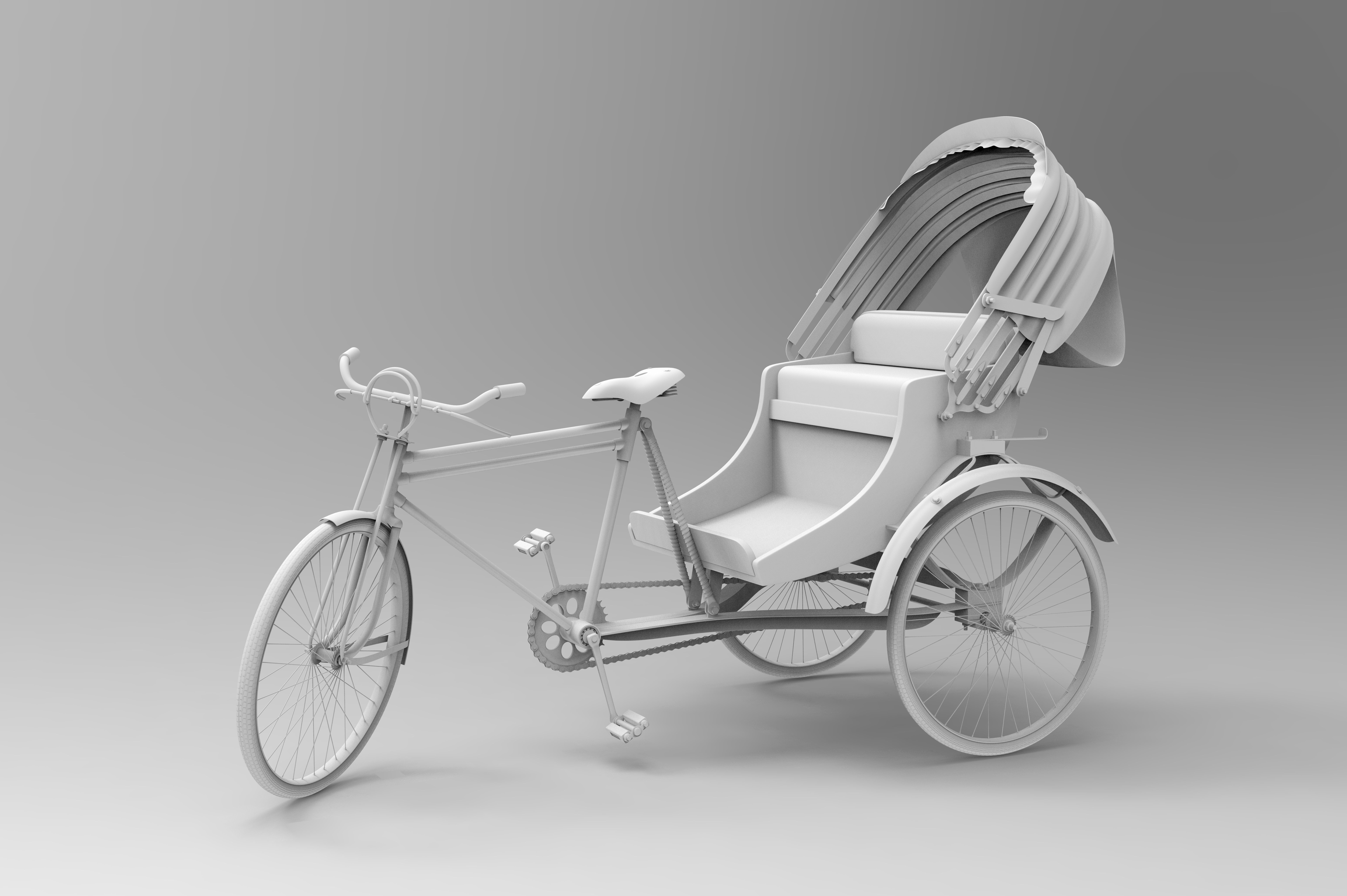 Rickshaw Banglai Rickshaw 3D model_5