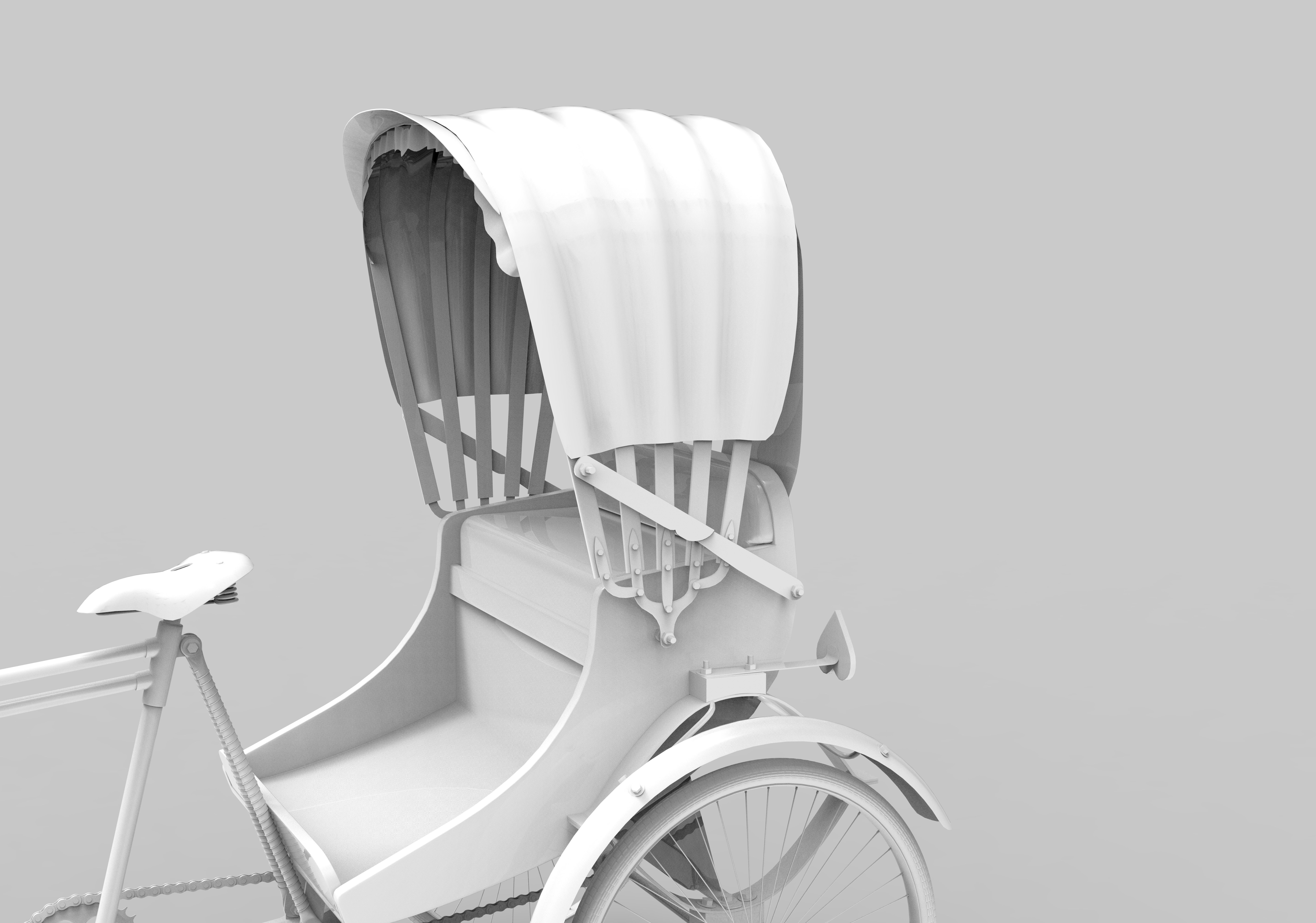 Rickshaw Banglai Rickshaw 3D model_3