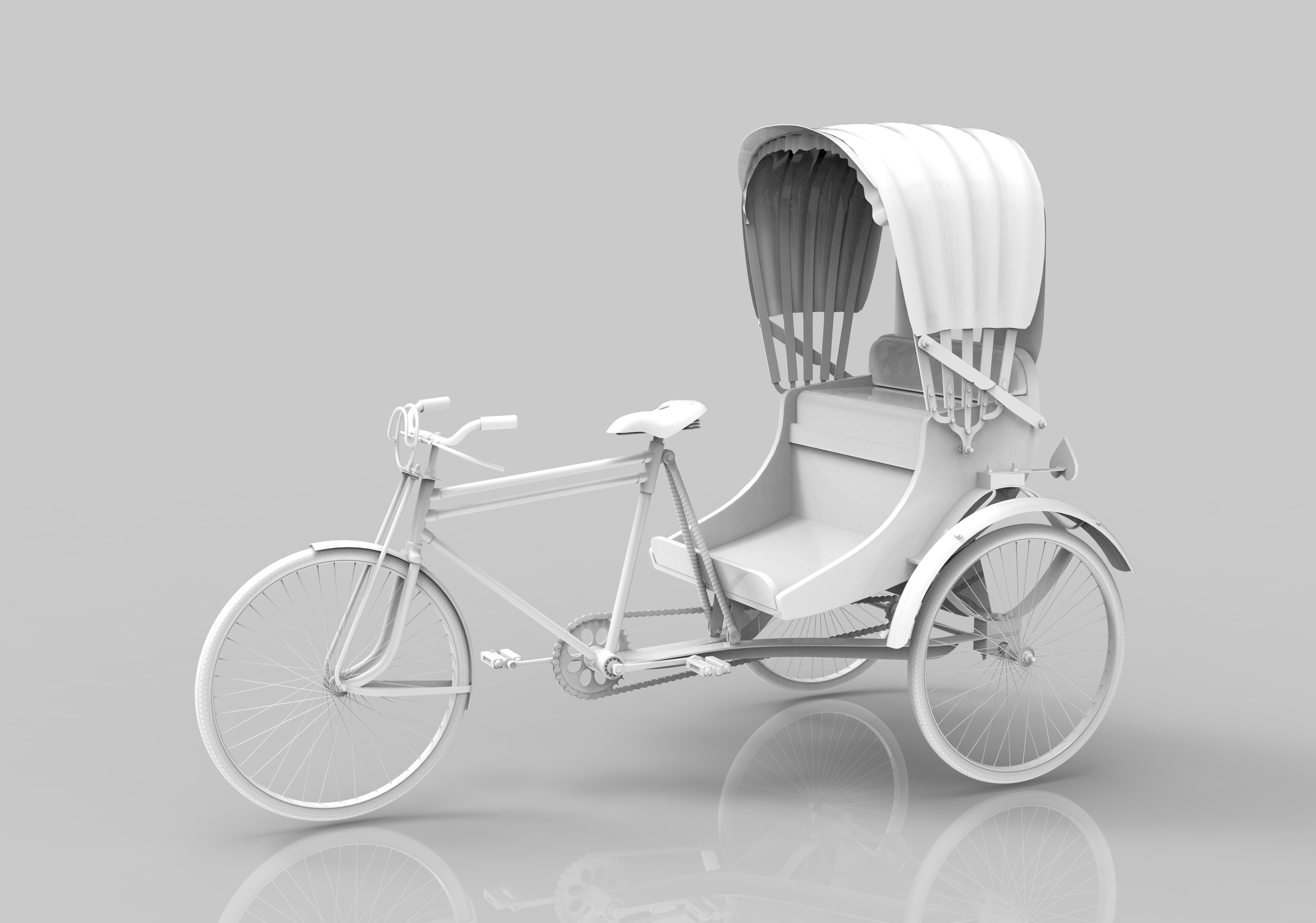 Rickshaw Banglai Rickshaw 3D model_0