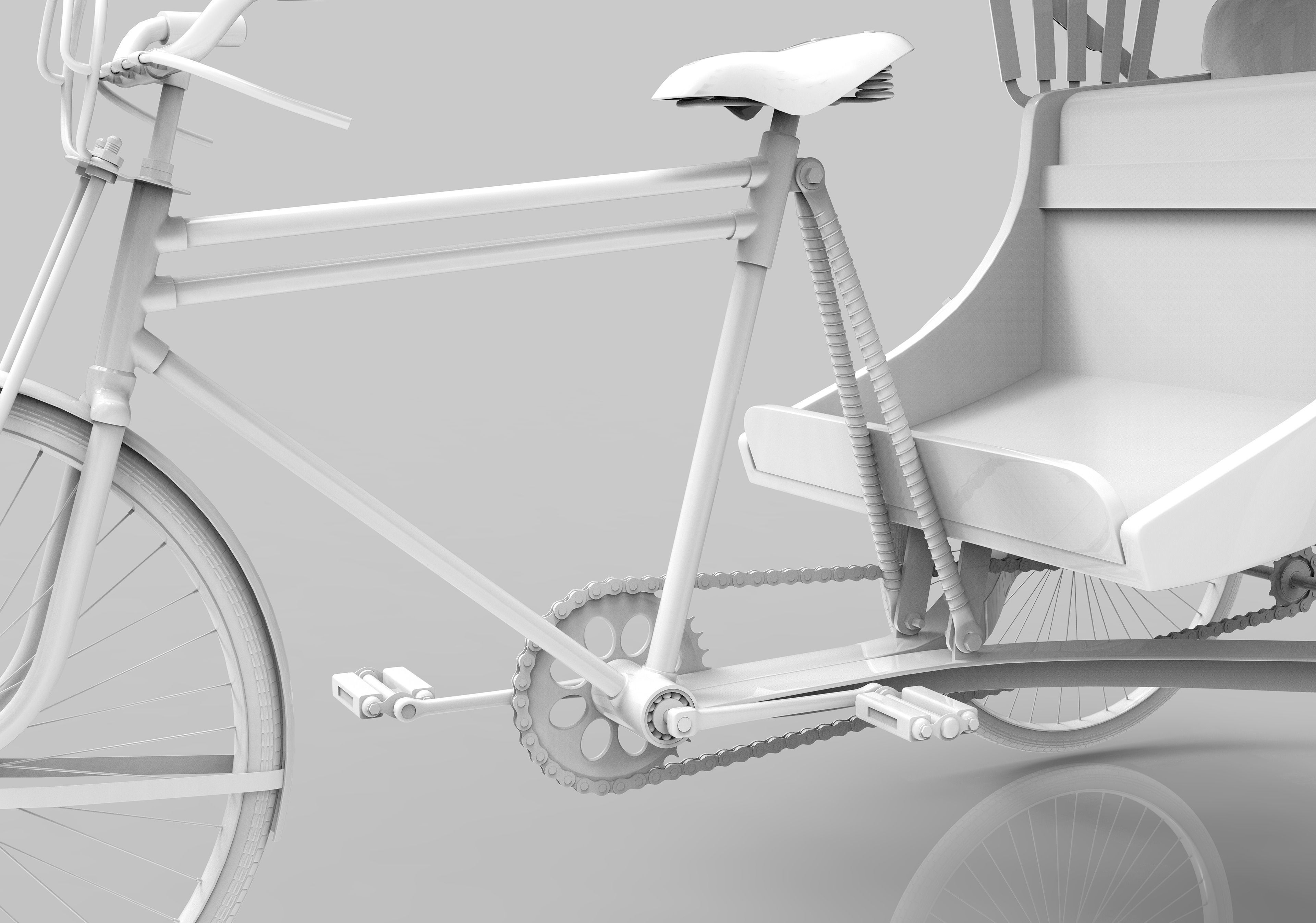 Rickshaw Banglai Rickshaw 3D model_4