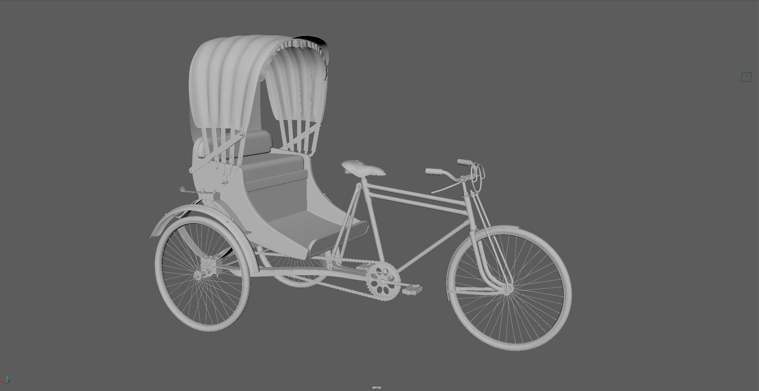 Rickshaw Banglai Rickshaw 3D model_8