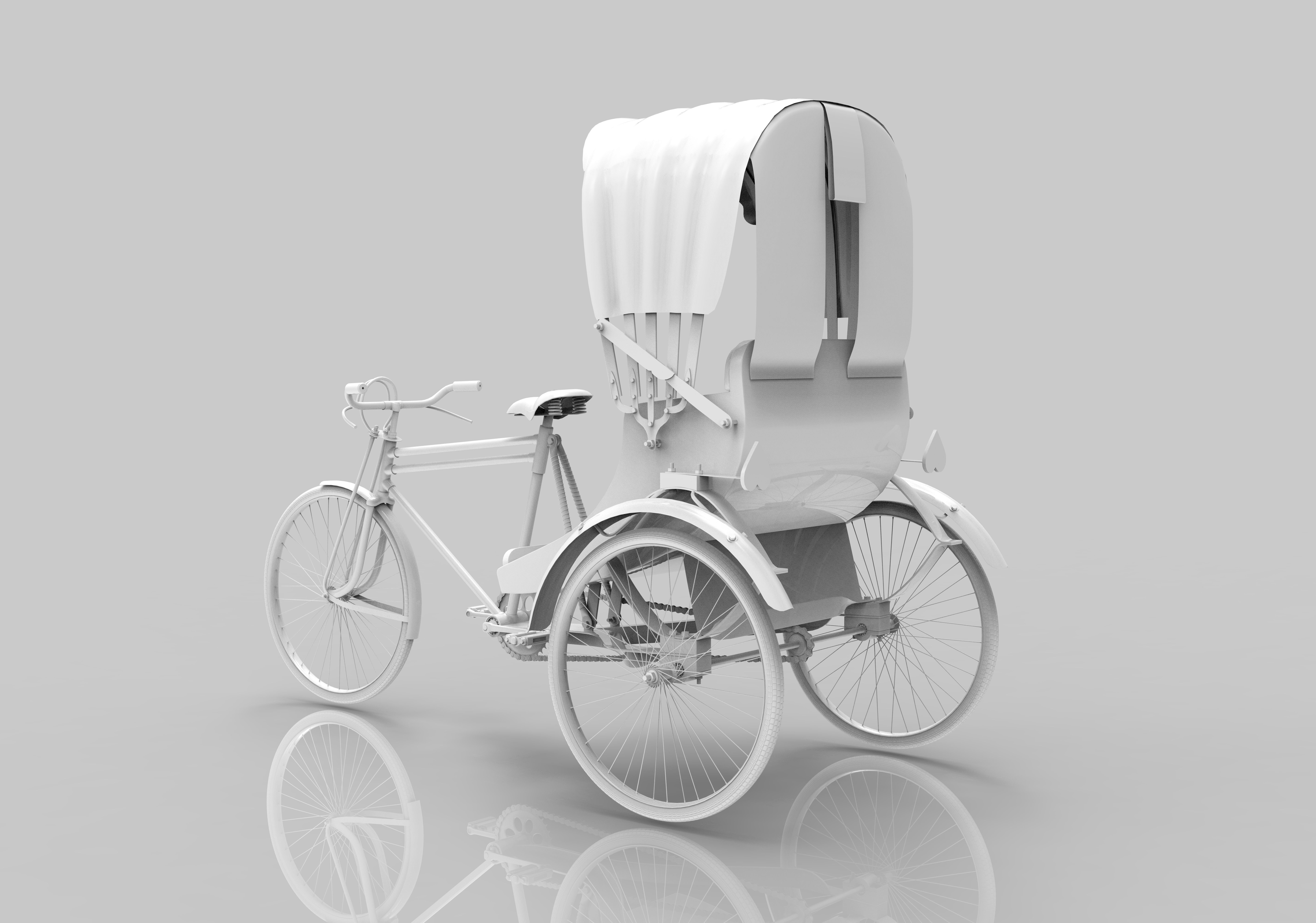 Rickshaw Banglai Rickshaw 3D model_1