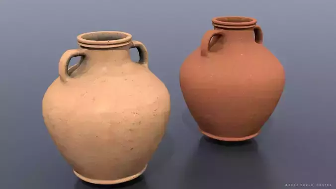 Flat bottom type Amphora