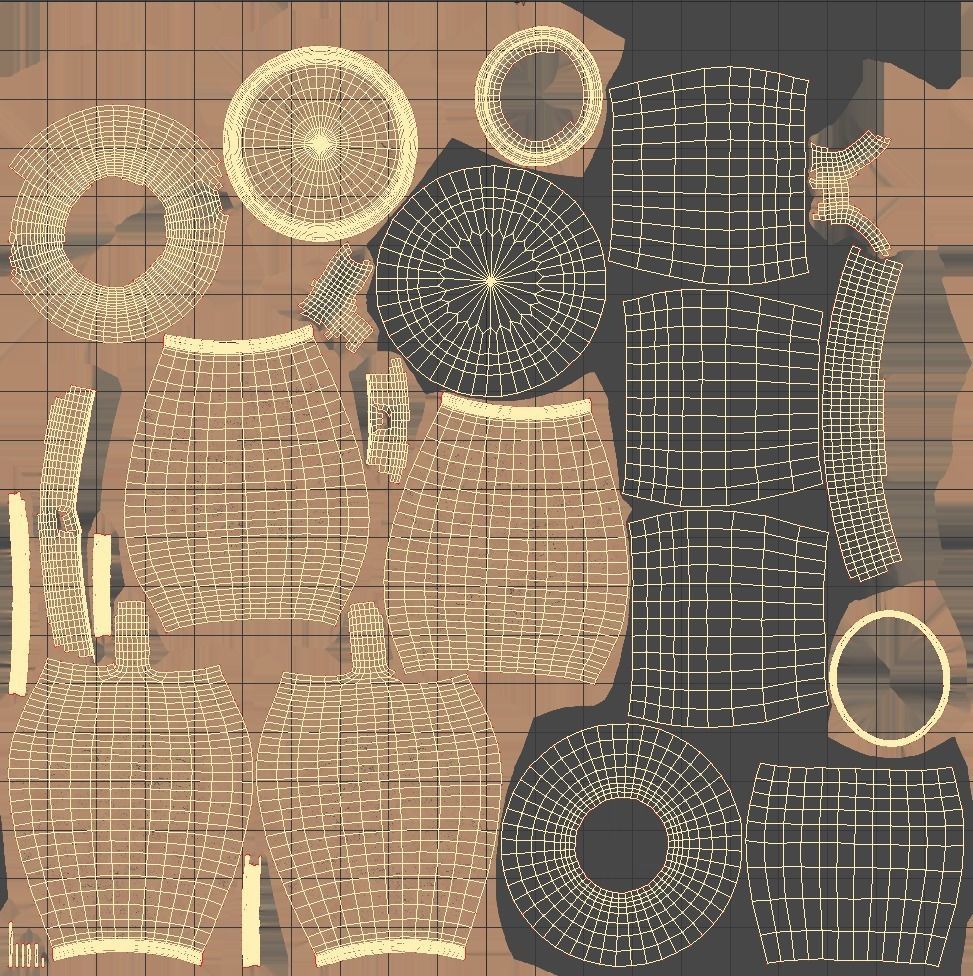 Flat bottom type Amphora Low-poly 3D model_9