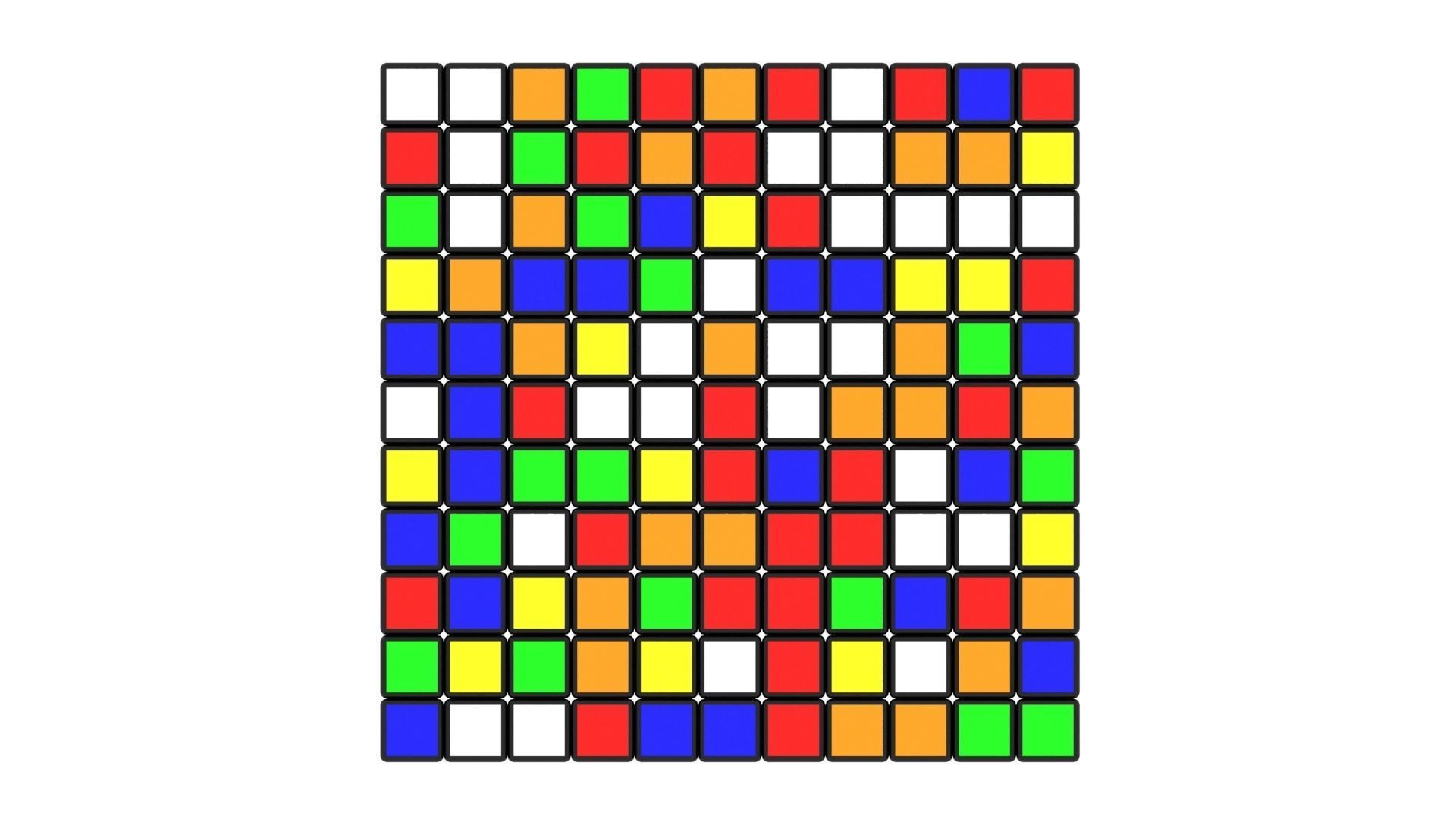 Rubiks Cube 11x11x11 3D model_9