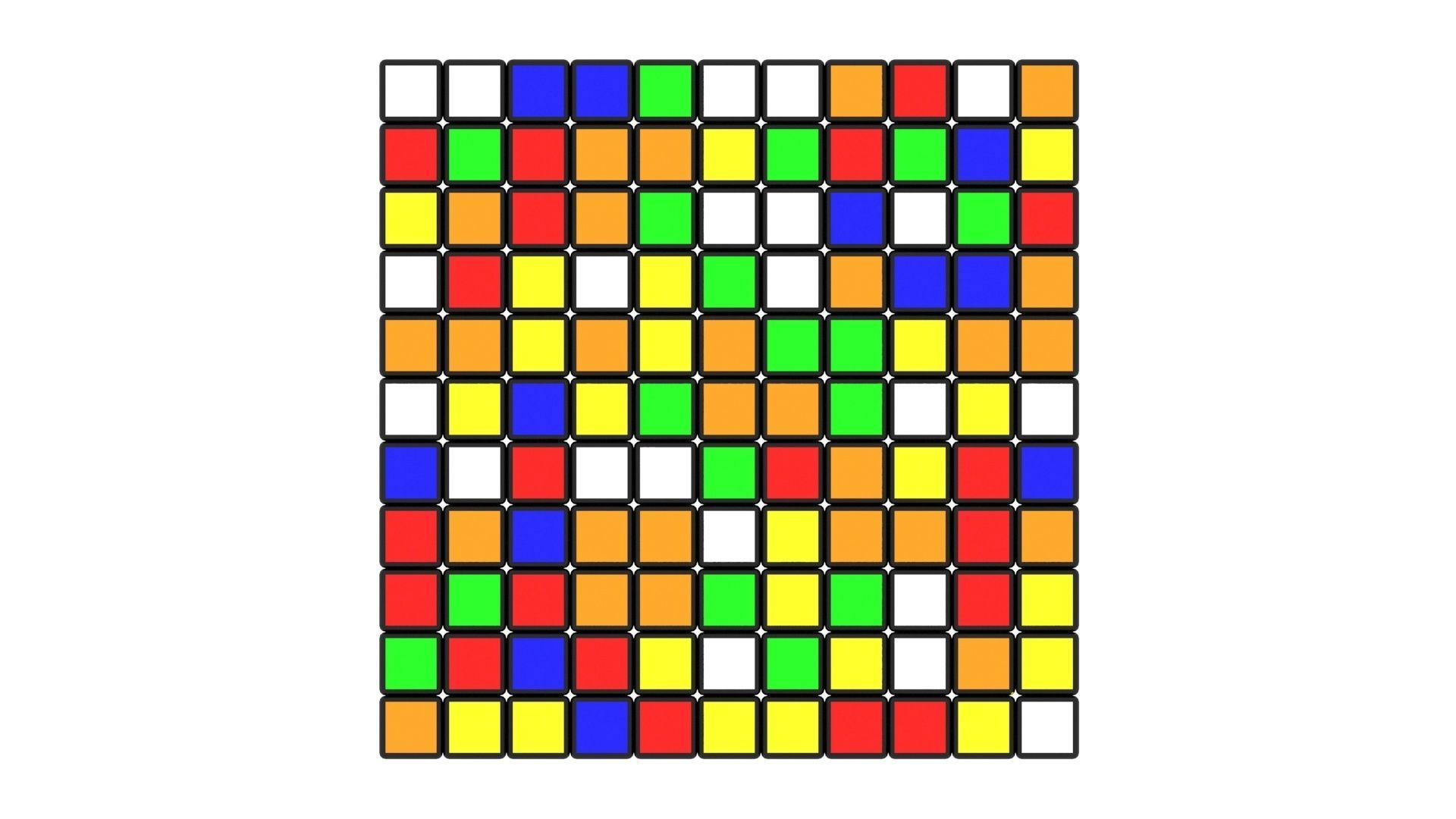Rubiks Cube 11x11x11 3D model_6