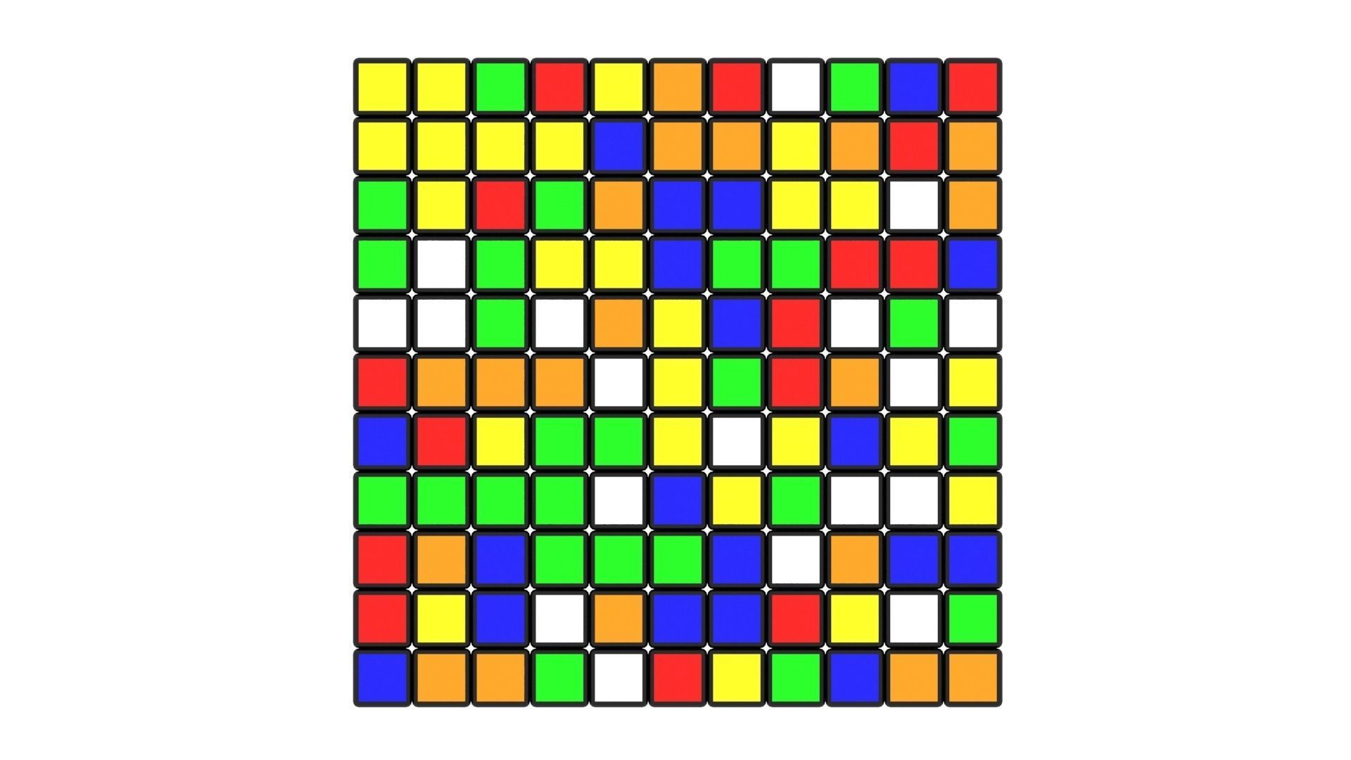 Rubiks Cube 11x11x11 3D model_8