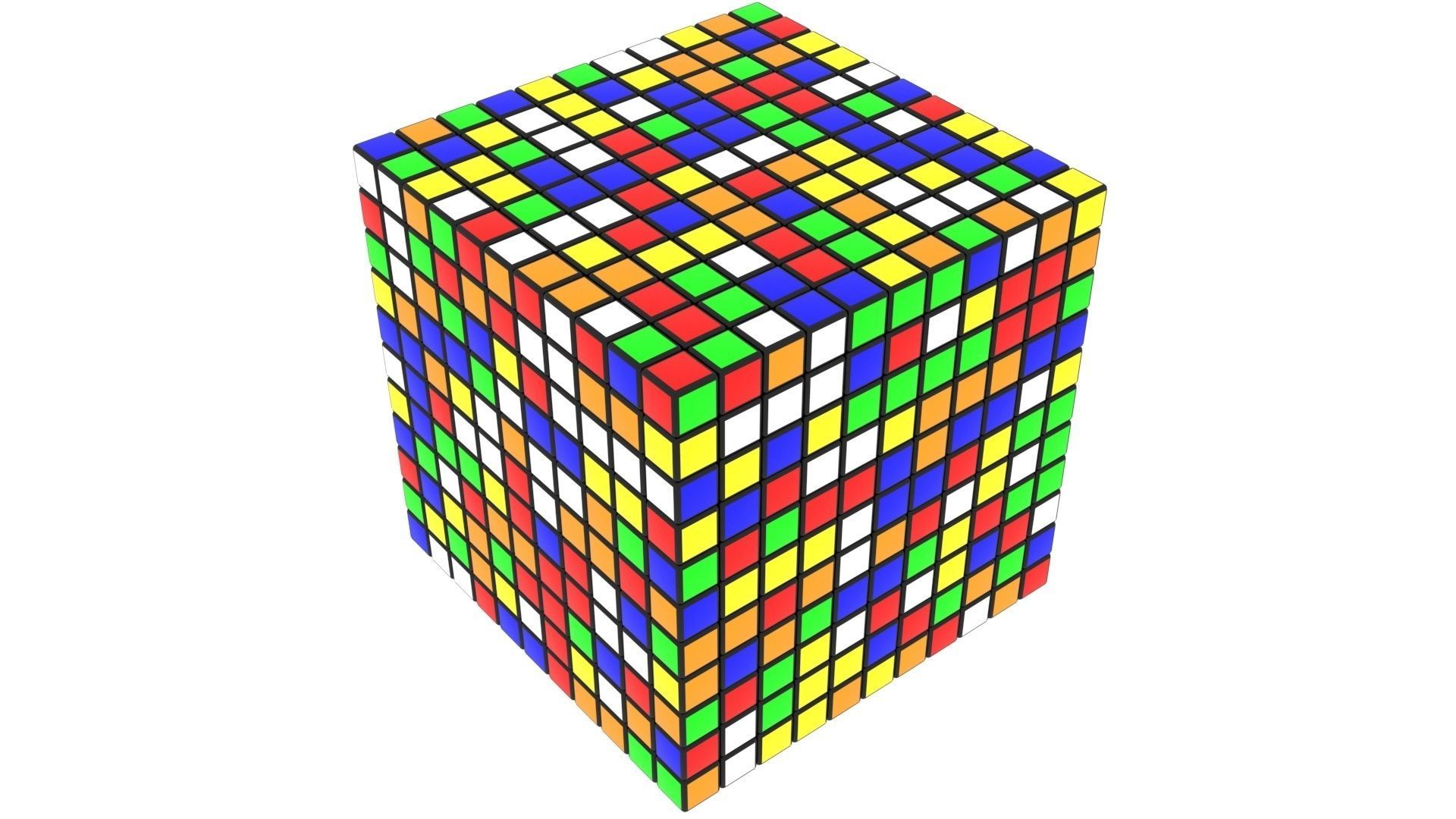 Rubiks Cube 11x11x11 3D model_3