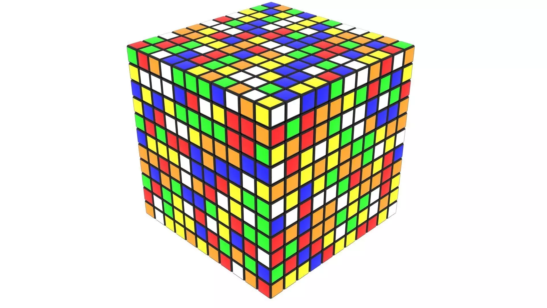 Rubiks Cube 11x11x11 3D model_0