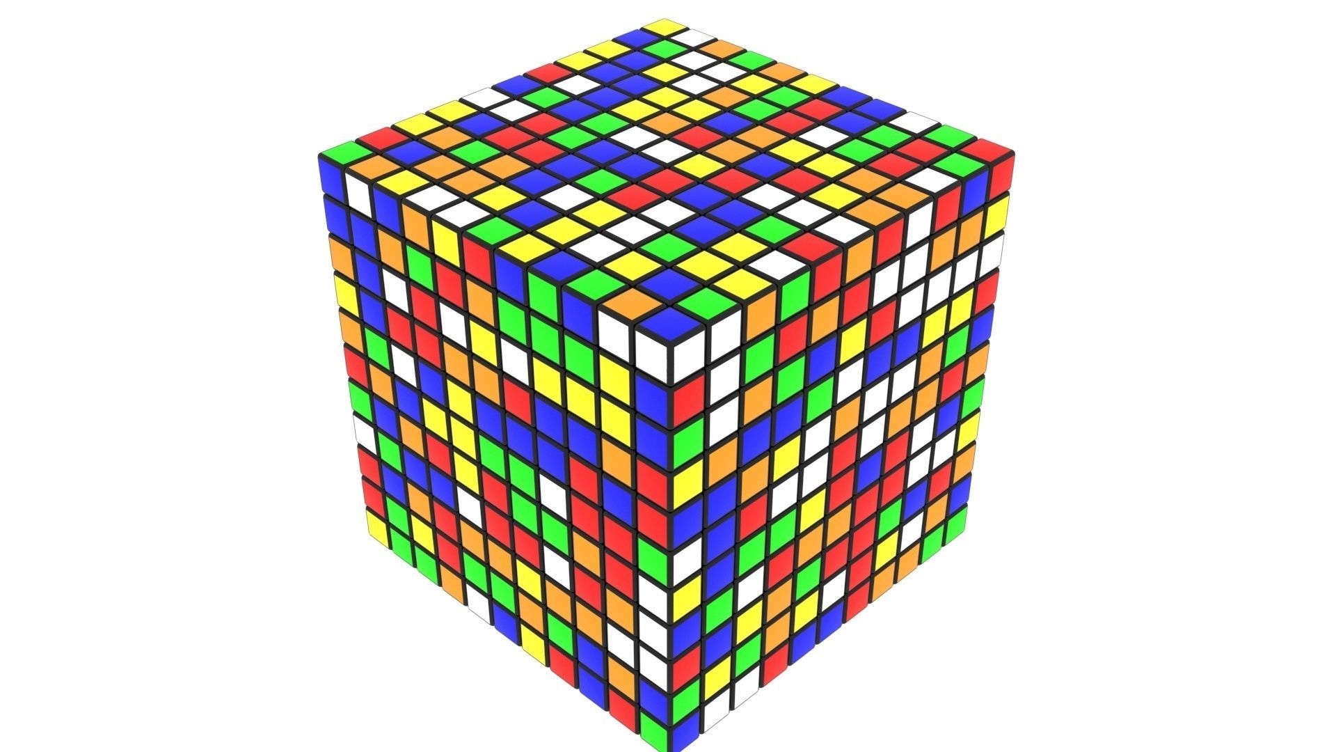 Rubiks Cube 11x11x11 3D model_2